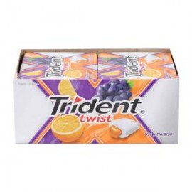 Mondelez Goma de Mascar sin Azúcar Trident Twist Uva y Naranja 10P - ZK-Despensaenlinea