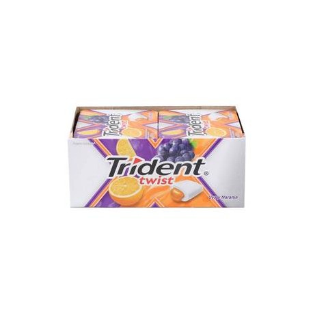 Mondelez Goma de Mascar sin Azúcar Trident Twist Uva y Naranja 10P - ZK-Despensaenlinea