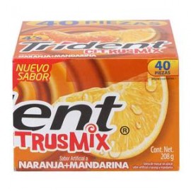 Mondelez Goma de Mascar sin Azúcar Trident CitrusMix Naranja-Mandarina 4C/40P - ZK-Despensaenlinea