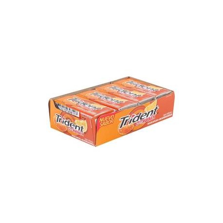 Mondelez Goma de Mascar sin Azúcar Trident CitrusMix Naranja-Mandarina 12P - ZK-Despensaenlinea