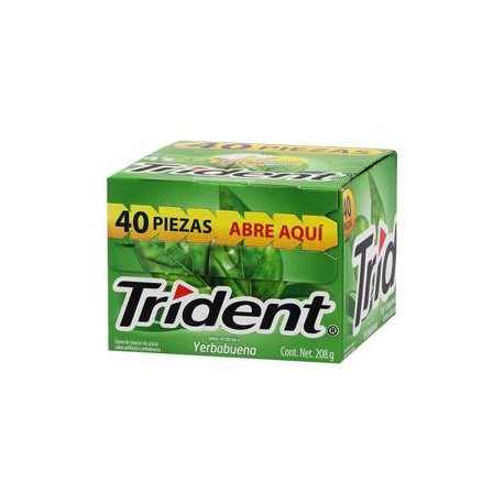 Mondelez Goma de Mascar Trident White Yerbabuena 4C/40P - ZK-Despensaenlinea