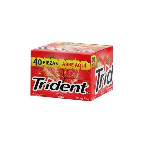 Mondelez Goma de Mascar Trident White Fresa 4C/40P - ZK-Despensaenlinea