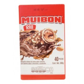 Muibon Barquillo con chocolate 40P - KOZ-Despensaenlinea