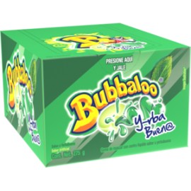 Mondelez Caja Chicles Bubbaloo Yerbabuena 32C/50P-Despensaenlinea