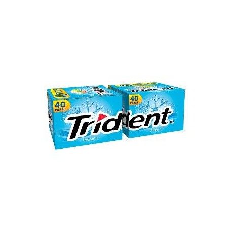 Mondelez Caja Chicles Adams Trident 4S FreshMint 40C/40P-Despensaenlinea