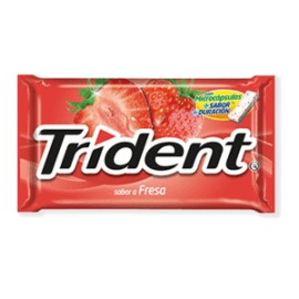 Mondelez Caja Chicles Trident Slab 6S fresa 30C/18P/10G-Despensaenlinea