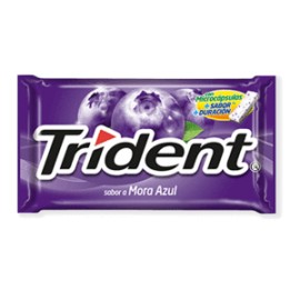 Mondelez Caja Chicles Trident Slab 6S mora 30C/18P/10G-Despensaenlinea