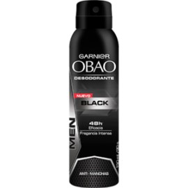 Garnier Media Caja Desodorante Obao Spray Hombre Black 150M/6P-Despensaenlinea