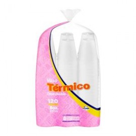 Convermex Vaso Térmico Convermex Desechable 120P/8OZ - ZK-Despensaenlinea