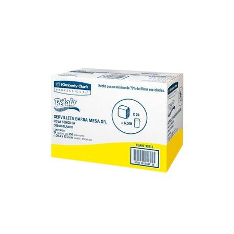 Kimberly Clark Servilletas Kimberly-Clark Pétalo 24P/250S - ZK-Despensaenlinea