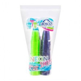 Bosco Vasos Desechables Bosco Neon Shot 200P/60M - ZK-Despensaenlinea