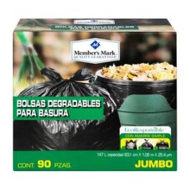 Member´s Mark Bolsa para Basura Member's Mark Jumbo Biodegradable 90P - ZK-Despensaenlinea