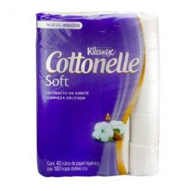 Kimberly Clark Papel Higiénico Kleenex Cottonelle Soft Care 40P - ZK-Despensaenlinea