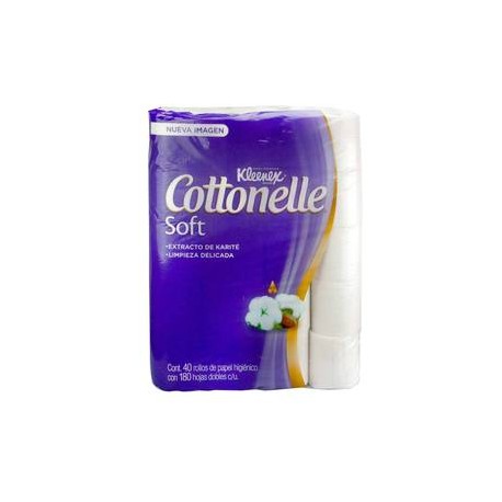 Kimberly Clark Papel Higiénico Kleenex Cottonelle Soft Care 40P - ZK-Despensaenlinea