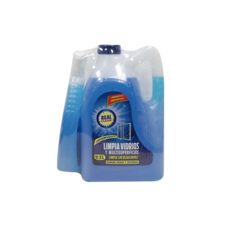 Real Clean Limpiador para vidrio Real Clean 5L - KOZ-Despensaenlinea