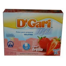 DÂ´Gari Caja Gelatina D'Gari Light Fresa Leche 20G/24P-Despensaenlinea