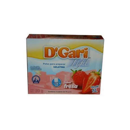 DÂ´Gari Caja Gelatina D'Gari Light Fresa Leche 20G/24P-Despensaenlinea