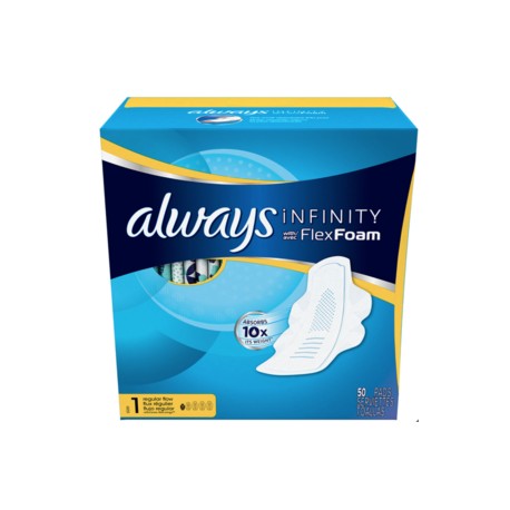 Procter & Gamble Always Infinity Flex Foam, toallas femeninas 50P - KOZ-Despensaenlinea