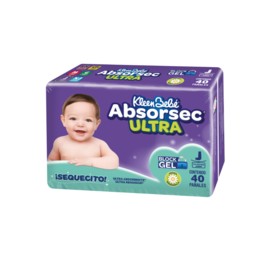 Kimberly Clark Caja pañales Absorsec Ultra Jumbo 4C/40P-Despensaenlinea