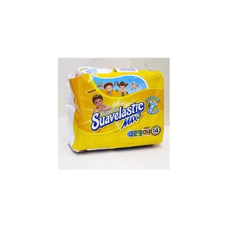 Kimberly Clark Media Caja Pañal Suavelastic Max Chico 14P/4C-Despensaenlinea