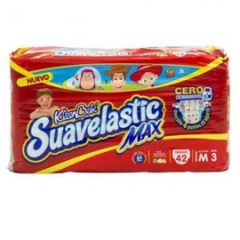 Kimberly Clark Media Caja Pañal Suavelastic Max Mediano 42P/2C-Despensaenlinea