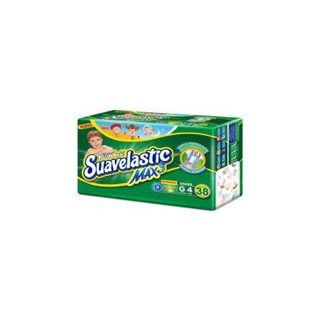 Kimberly Clark Media Caja Pañal Suavelastic Max Grande 2C/40P-Despensaenlinea