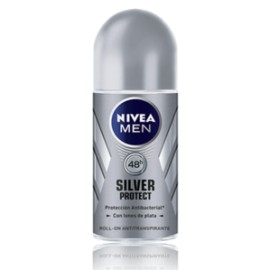 Colgate Palmolive Caja Desodorante Hombre Nivea Roll On Silver Protec 50M/12P-Despensaenlinea
