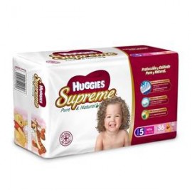 Kimberly Clark Caja Pañales Huggies Supreme Etapa 5 Niña 36P/5C-Despensaenlinea