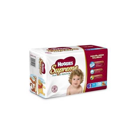 Kimberly Clark Caja Pañales Huggies Supreme Etapa 5 Niño 36P/5C-Despensaenlinea