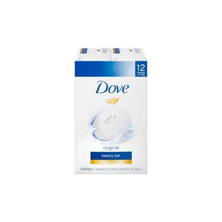 Unilever Pack jabon de tocador Dove blanco 12P/135G - ZK-Despensaenlinea