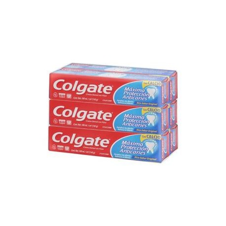 Colgate Palmolive Crema Dental Colgate Máxima Protección Anticaries con Flúor y Calcio 6P/100M - ZK-Despensaenlinea