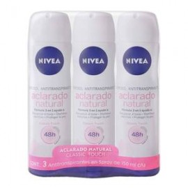 Beierdorf Antitranspirante en Aerosol Nivea Aclarado Natural 3P/150M - ZK-Despensaenlinea