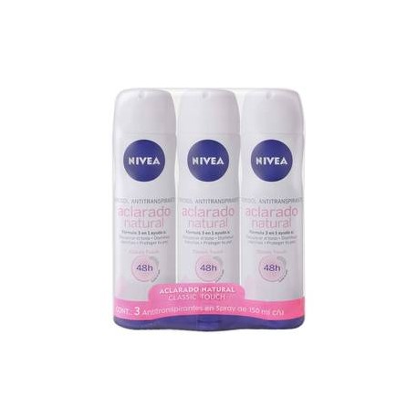 Beierdorf Antitranspirante en Aerosol Nivea Aclarado Natural 3P/150M - ZK-Despensaenlinea