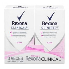 Unilever Antitranspirante en Crema Rexona Clinical para Mujer 2P/48G - ZK-Despensaenlinea