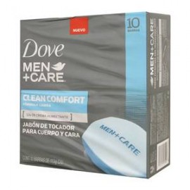 Unilever Jabón en barra Dove Men Clean Comfort 10P/113G - ZK-Despensaenlinea