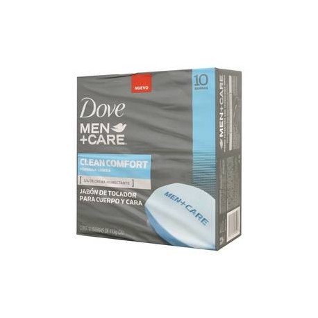 Unilever Jabón en barra Dove Men Clean Comfort 10P/113G - ZK-Despensaenlinea
