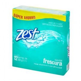 Unilever Jabón de tocador Zest Aqua Frescura 12P/100G - ZK-Despensaenlinea
