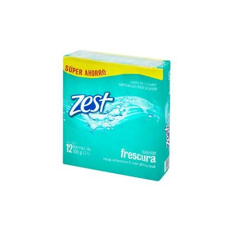 Unilever Jabón de tocador Zest Aqua Frescura 12P/100G - ZK-Despensaenlinea