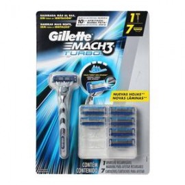 Procter & Gamble Máquina para Afeitar Gillette Mach3 Turbo 7P - ZK-Despensaenlinea