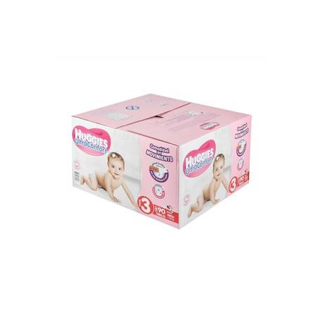 Kimberly Clark Pañales Etapa 3 Huggies Niña UltraConfort 90P - ZK-Despensaenlinea