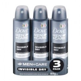 Unilever Antitranspirante en Aerosol Dove Men+Care Invisible Dry 3P/89G - ZK-Despensaenlinea