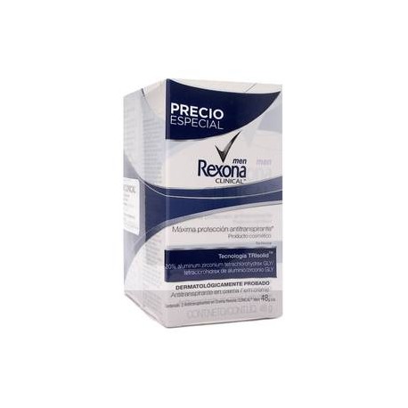 Unilever Antitranspirante en Barra Rexona Clinical 2P/48G - ZK-Despensaenlinea