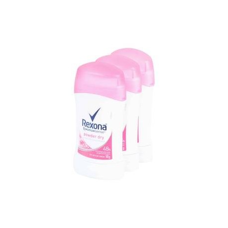 Unilever Desodorante Rexona Powder Dry 3P/45G - ZK-Despensaenlinea