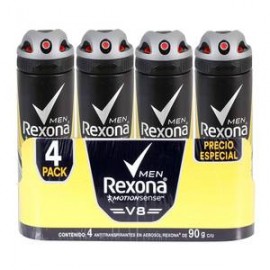 Unilever Antitranspirante Rexona V8 Men 4P/90G - ZK-Despensaenlinea