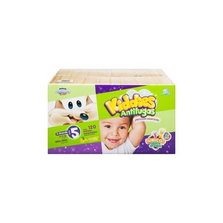 Kimberly Clark Pañales Talla 5 Chicolastic Kiddies Antifugas 120P - ZK-Despensaenlinea