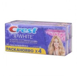 Procter & Gamble Pasta Dental Anticaries Crest 3D White Brilliant Fresh 4P/100M - ZK-Despensaenlinea