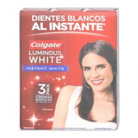 Colgate Palmolive Crema Dental Anticaries Colgate Instant White con Flúor 3P/125M - ZK-Despensaenlinea