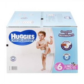 Kimberly Clark Pañales Etapa 6 Huggies UltraConfort Niño 90P- ZK-Despensaenlinea