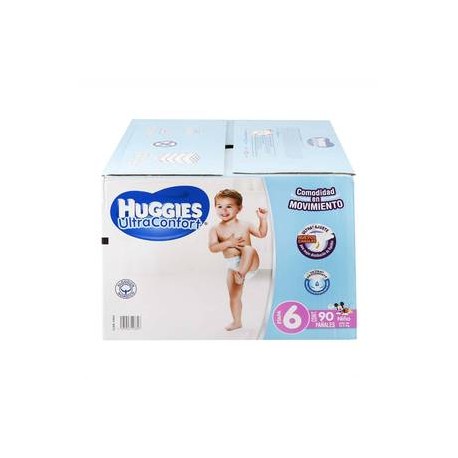 Kimberly Clark Pañales Etapa 6 Huggies UltraConfort Niño 90P- ZK-Despensaenlinea