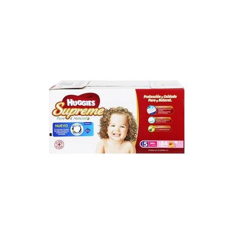 Kimberly Clark Pañales Etapa 5 Huggies Niña Supreme 84P - ZK-Despensaenlinea